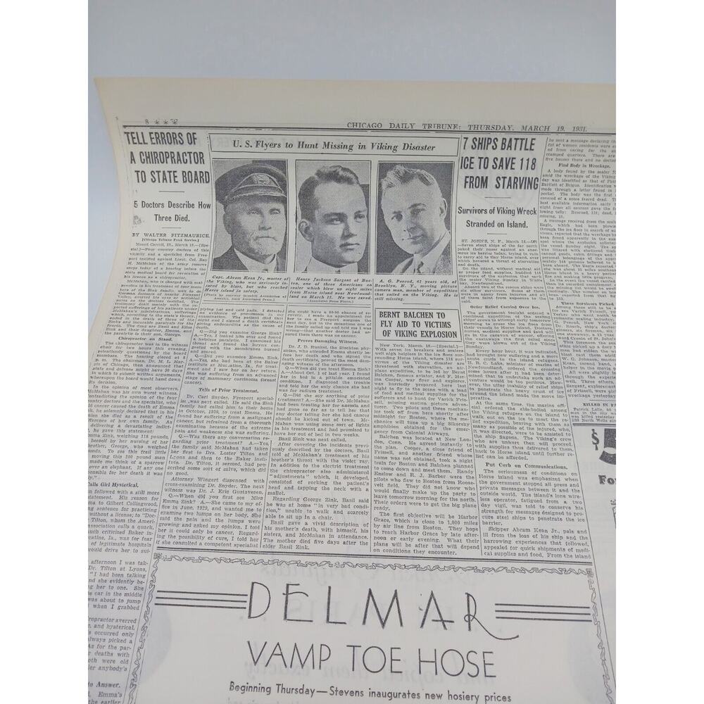 1931 Chicago Tribune Wyle Hat Co Ad Dr Paul Pearson Capt Abram Kean Jr A Penrod - Picture 7 of 12